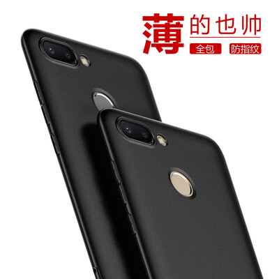 

ESCASE millet red rice 6 mobile phone shell red rice 6 mobile phone sets red rice protective cover shatter-resistant all-inclusive fine matte soft shell with lanyard hole elegant black