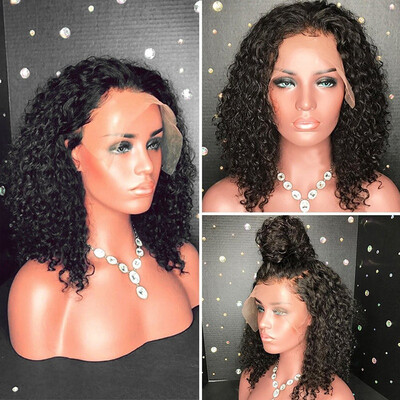 

9A Human Hair Lace Front Wigs with Baby Hair Curly Brazilian Virgin Hair Glueless Lace Wigs 150 Density