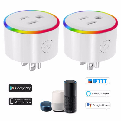 

WiFi Smart Plug LED Indicator Voice Control for Amazon Alexa&for Google Home