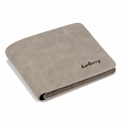 

New Suede Leather Men Wallet Vintage Short Purse Soft