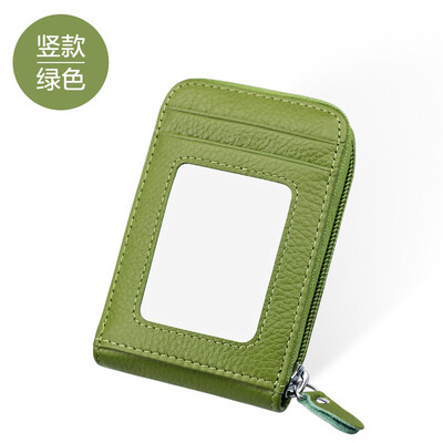 

The first layer of leather rfid credit card card accordion Korean card package card set horizontal&vertical business card package multi-card wallet