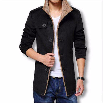 

Winter Long Wool Coat Men Jackets And Coats Slim Fit Mens Windbreaker High Quality Trench Coat Plus Size 2018 Hot Sale Jacket