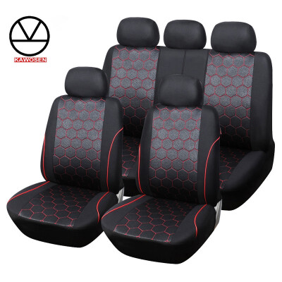 

KAWOSEN Soccer Ball Style Car Seat Covers Jacquard Fabric Universal Fit Most Brand Vehicle Interior Accessories Seat Covers