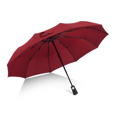 

Ying Yu automatic umbrella automatic open automatically increase business double umbrella male folding reinforcement three fold umbrella C1773 red