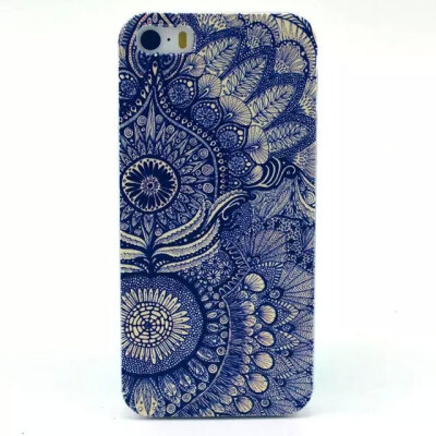 

MITI New Arrival Hot PC Flower Phone Skin For Apple iPhone 5 5S Case Transparent Back Case Cover