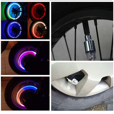 

NicerDicer 1Pair LED Wheel Tyre light Tire Valve Cap Flash For Bike Bicycle Cars Motorcycle