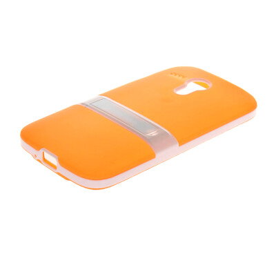 

MOONCASE Soft Flexible Silicone Gel TPU Skin with Kickstand Shell Back Case Cover for Motorola Moto G Orange