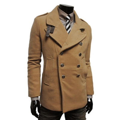 

Zogaa New Autumn And Winter Mens Woolen Overcoat Double-breasted Fashion
