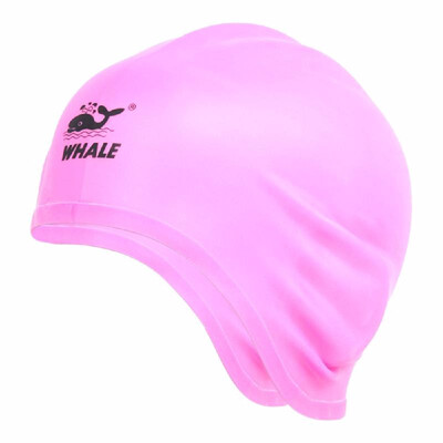 

Romacci Free Size Unisex Particles Swimming Cap Hat Waterproof Hair Care Protect Ears Silicone Swim Cap