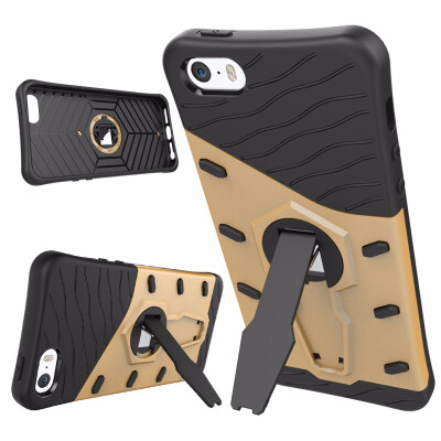 

Goowiiz Phone Case For Iphone 55sSe Luxury Armor TPUPC Silicone Hard Bracket Prevent falling