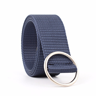 

Women Fashion Smooth Round Buckle Cowboy Simple Canvas Belt