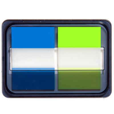 

Comix D7007EC fluorescent indicator label notes stickers 3pcs 44x30mm 20 pages 2 color