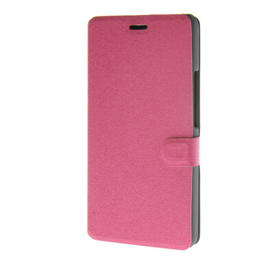 

MOONCASE Ultra thin matte surface Leather Wallet Flip Holster Pouch Stand Back чехол для Huawei Honor 6 Plus Hot pink