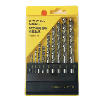 

STANLEY high speed steel twist drill set 10 pieces STA50002S-A9