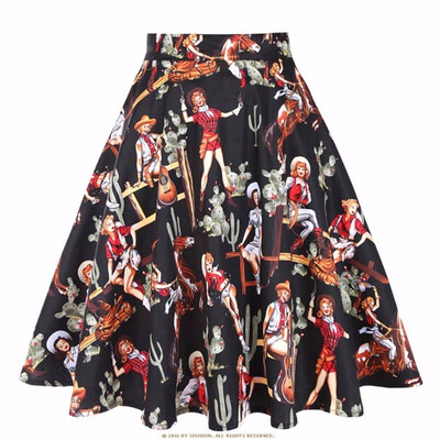 

Design Floral Skirt Women High Waist Plus Size Summer Skirts