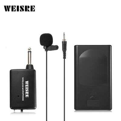 

WEISRE DM - 3308A Collar Microphone with Belt Pack Wireless Transmitter Clip-on Mic the transmission distance is up to 50m