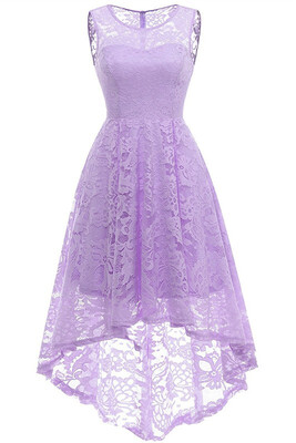

Women Floral Lace Bridesmaid Party Dress Short Prom Dress V Neck 2018 Hot
