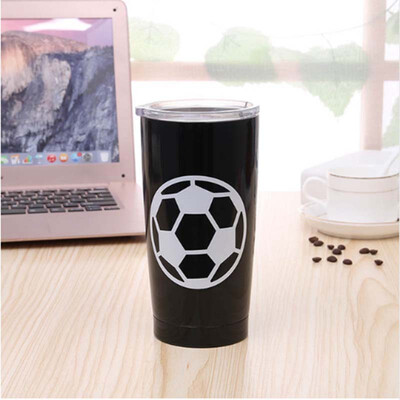 

UpperX 20 oz Football Tumbler Cup Vacuum Insulation Beer Wine Mug Stainless Steel Mug World Cup Coffee Cup