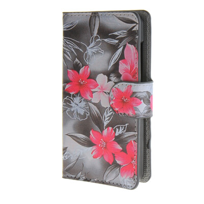 

MOONCASE Flower style Leather Wallet Flip Card Slot Stand Pouch Case Cover for Microsoft Lumia 430 A12