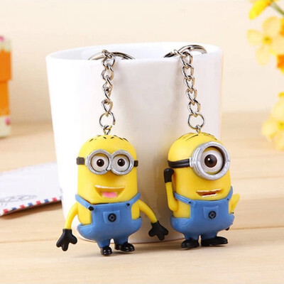 

1SET Despicable Me 3D Eyes Minions Rubber Key Ring Key Chain Cute Toy Gift