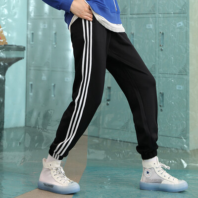 

PASS2018 new autumn three-striped sports casual pants women loose street beam pants pants 6831922099 black S
