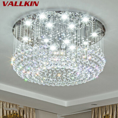 

New Round LED Crystal Ceiling Light For Living Room Indoor Lamp Luminaria Home Decoration Crystalline Lights Modern Cristal