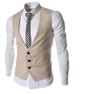 

Zogaa New Men's Vest Slim Pure Color
