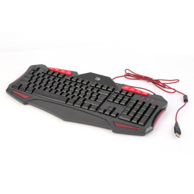 

Tri-Color Wired Illuminated Backlit Ergonomic Gaming Keyboard For PC Laptop Black