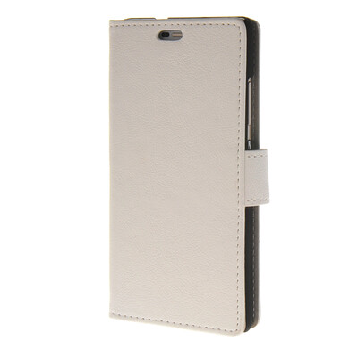 

MOONCASE Simple Leather Flip Wallet Case Card Slot Stand Back Cover for Huawei Ascend P8 lite White