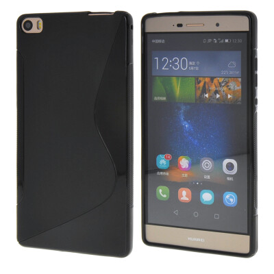 

MOONCASE Huawei P8 Max Case  - Line Flexible Durable Silicone Gel TPU Skin Slim Case Cover for Huawei Ascend P8 Max Black