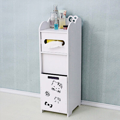 

EDO bathroom shelf toilet side cabinet side cabinet bathroom storage cabinet storage cabinet with trash can European bedroom book storage rack drawers TH1285
