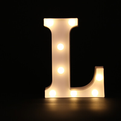 

26 White Letter LED Alphabet Light Indoor Battery powered Wall Hanging Night Light Bedroom Wedding Birthday Party Decor