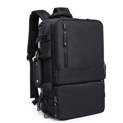 

Functional 17 Inch Laptop Travel Men Women Backpack Large Capacity Men Luggage Shoulder Bags Gray Leisure Backpacking