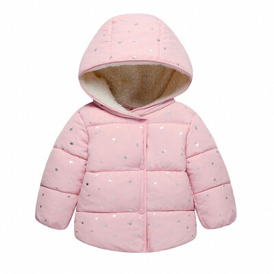 

Baby Girls Jacket 2018 Autumn Winter Jacket For Girls Coat Kids Warm Hooded Outerwear Children Clothes Infant Girls Coat