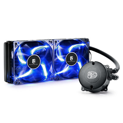 

Kyushu Fengshen DEEPCOOL water element 240T player version CPU heat sink multi-platform dual 12CM fan light intelligent temperature control pre-coated silicone grease mute