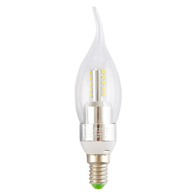 

NVC light bulb led light 3WE14 spiral small mouth pull tail bubble silver base 2700K yellow