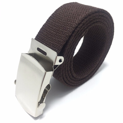 

Men Fashion Casual Cowboy Automatic Buckle Canvas Tactical Belt
