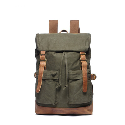 

Retro Vintage canvas Travel Bag Pockets Roll top adjustable belt laptop Large Capacity Designer backpack women men bag batohy