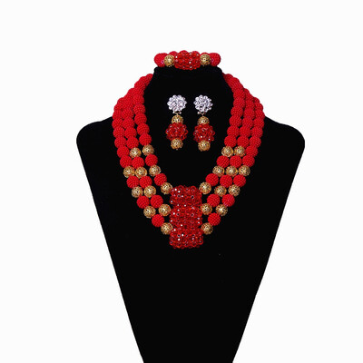 

2018 African Beads Nigerian Wedding Jewelry Sets Yellow Brand Necklace Bridal Beads Jewelry Balls Necklace Sets Free Shipping