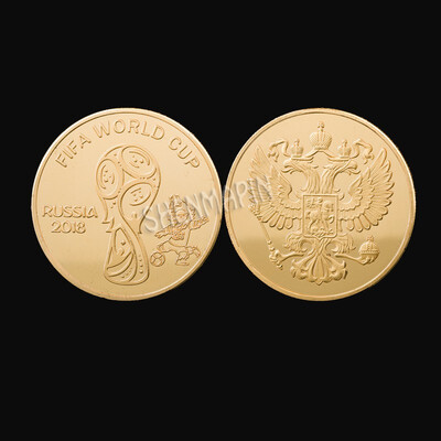 

2018 Russia goldsilver World Cup coin Moscow football game challenges coin sports coins collection
