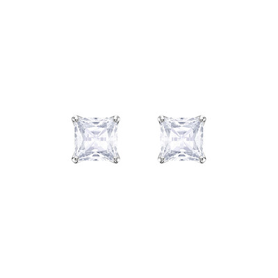 

SWAROVSKI Swarovski ATTRACT Stud Earrings Square Elegant Charming Stud Earrings Girlfriend Platinum Gold 5430365 Platinum Gold 05cm