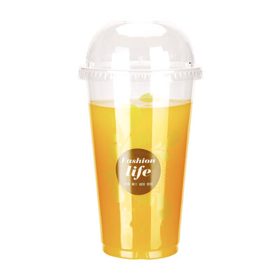

OTOR 500ml660ml Disposable Juice Cups with Lids PP Clear Cup for Hot & Cold Drinks Iced Coffee Bubble Boba Smoothie 100pcs