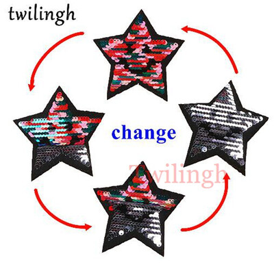 

twilingh 1pc Fruit Reversible Change Color Sequins Patches DIY
