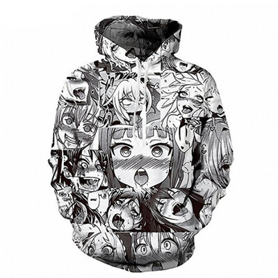

2018 Ahegao Hoodies Sweatshirt Autumn Winter Mens Long Sleeve Pullovers Funny 3d Print Tracksuit Plus Size Dropshipping
