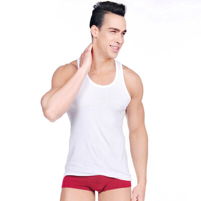

Langsha Men Vest Stretch Solid Color Sports Повседневная мода Модная нить Хлопок Жилет Белый 180 / XXL