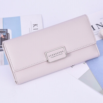 

Ladies long simple multi function wallet multifunctional handbag buckle wallet candy purse wallet