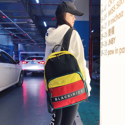 

Double Shoulder Bag Female Korean Version Ulzzang High School Students Backpack School Style Fashion Leisure Travel Bag