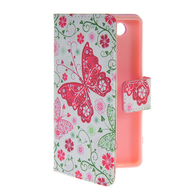 

MOONCASE Pattern Style Leather Side Flip Card Slot Pouch Stand Shell Back Case Cover For Sony Xperia Z3 Compact ( Z3 Mini )
