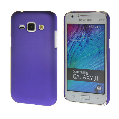 

MOONCASE Hard Rubberized Rubber Shell Back Protective Case Cover for Samsung Galaxy J1 Purple
