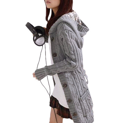 

CT&HF Winter Women Casual Warm Cardigan with Hooded